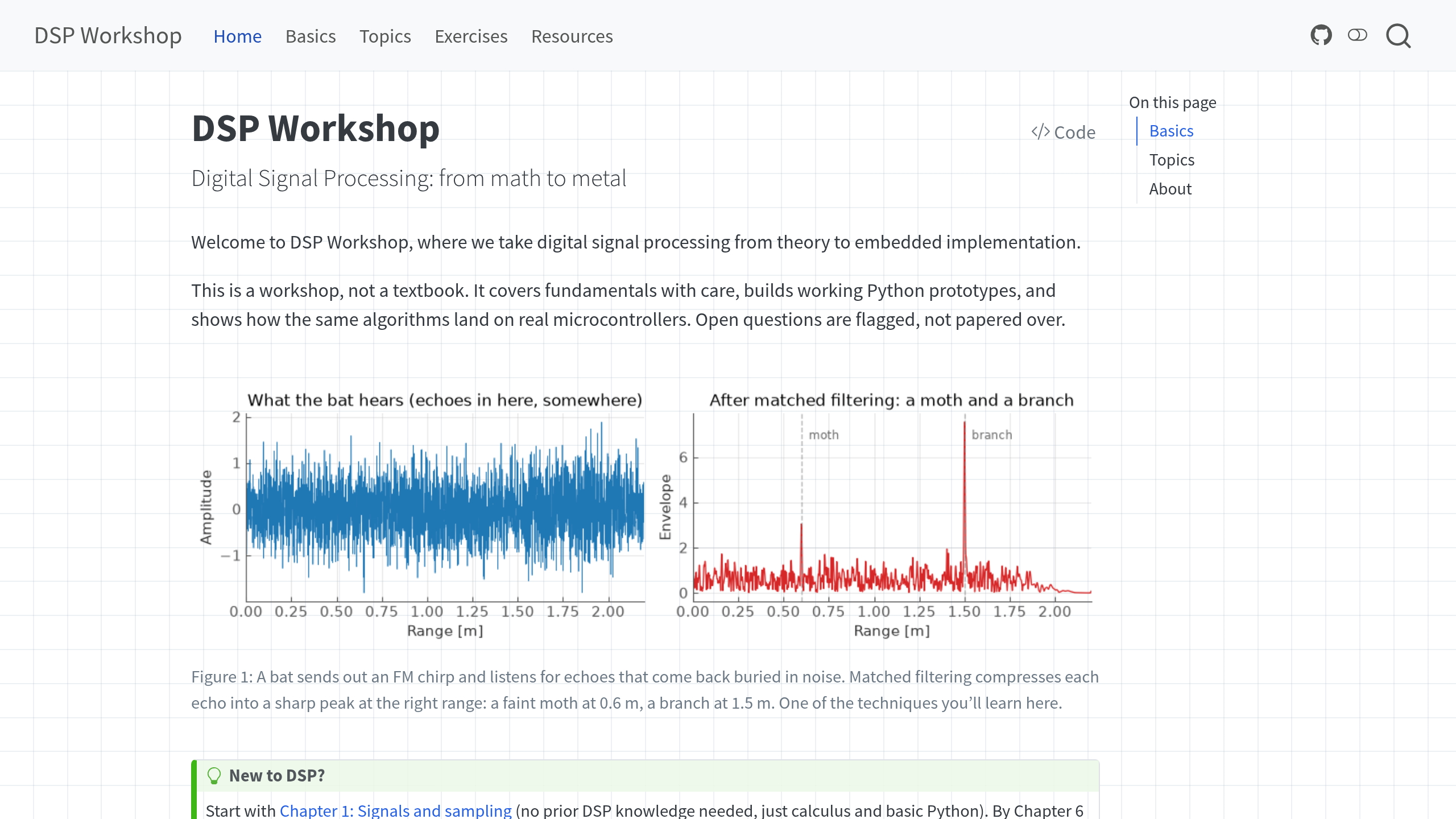 Screenshot of DSP Workshop — From Math to Metal