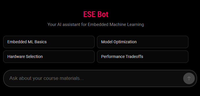 Screenshot of ese-bot — Chat with Your Docs